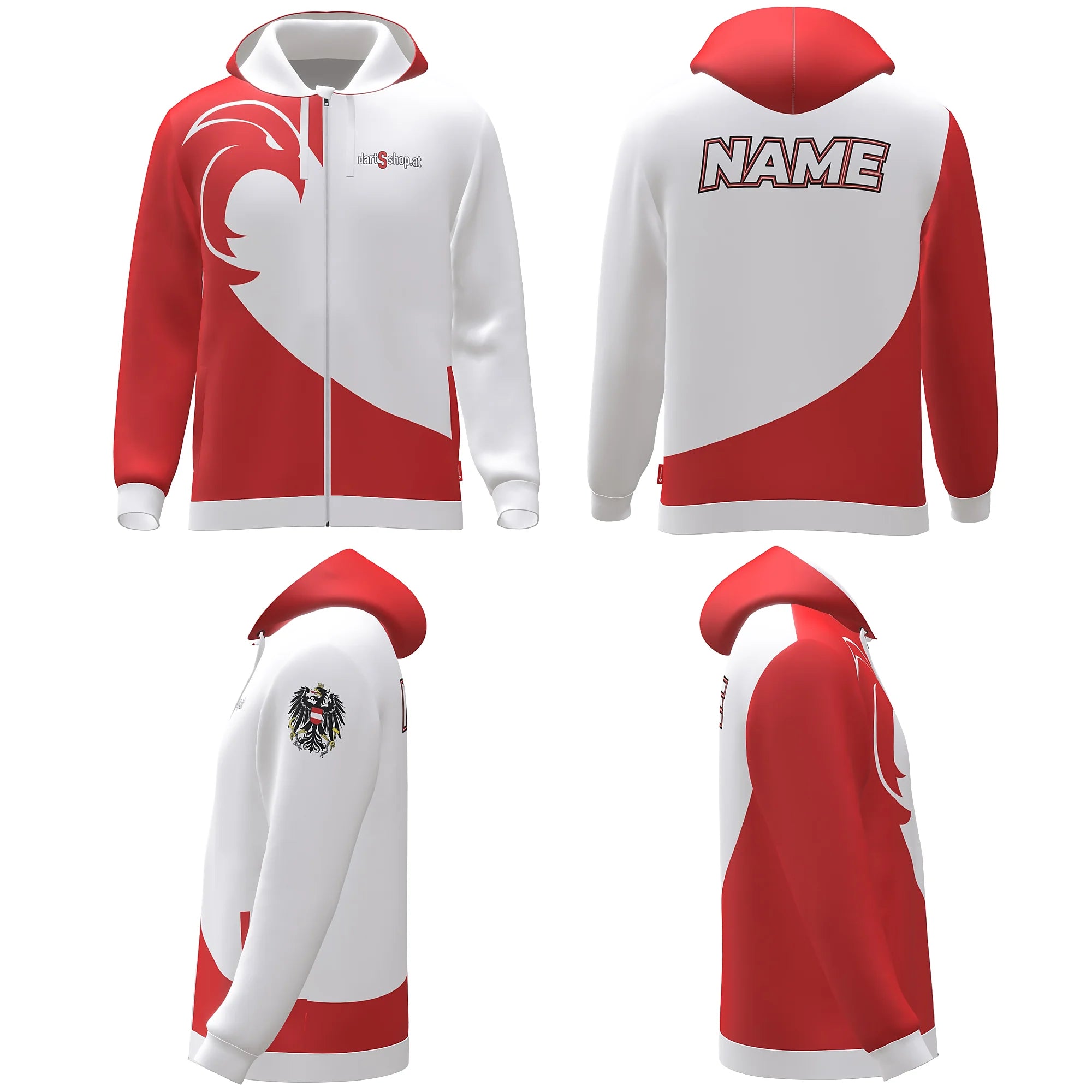 Austria Dart Hoodie personalisierbar