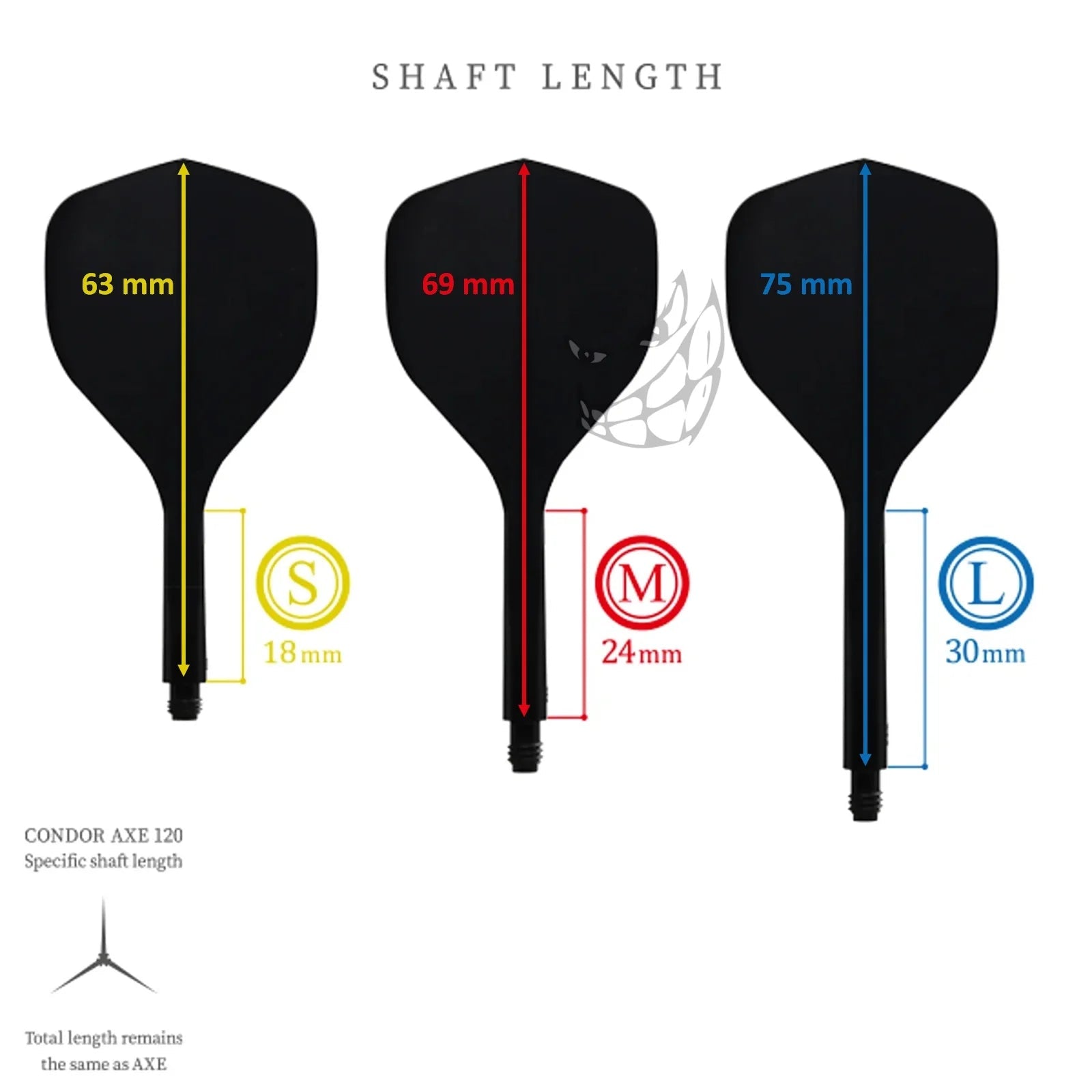 Condor Axe 120 Dart Flight-Shaft-System Three Wings