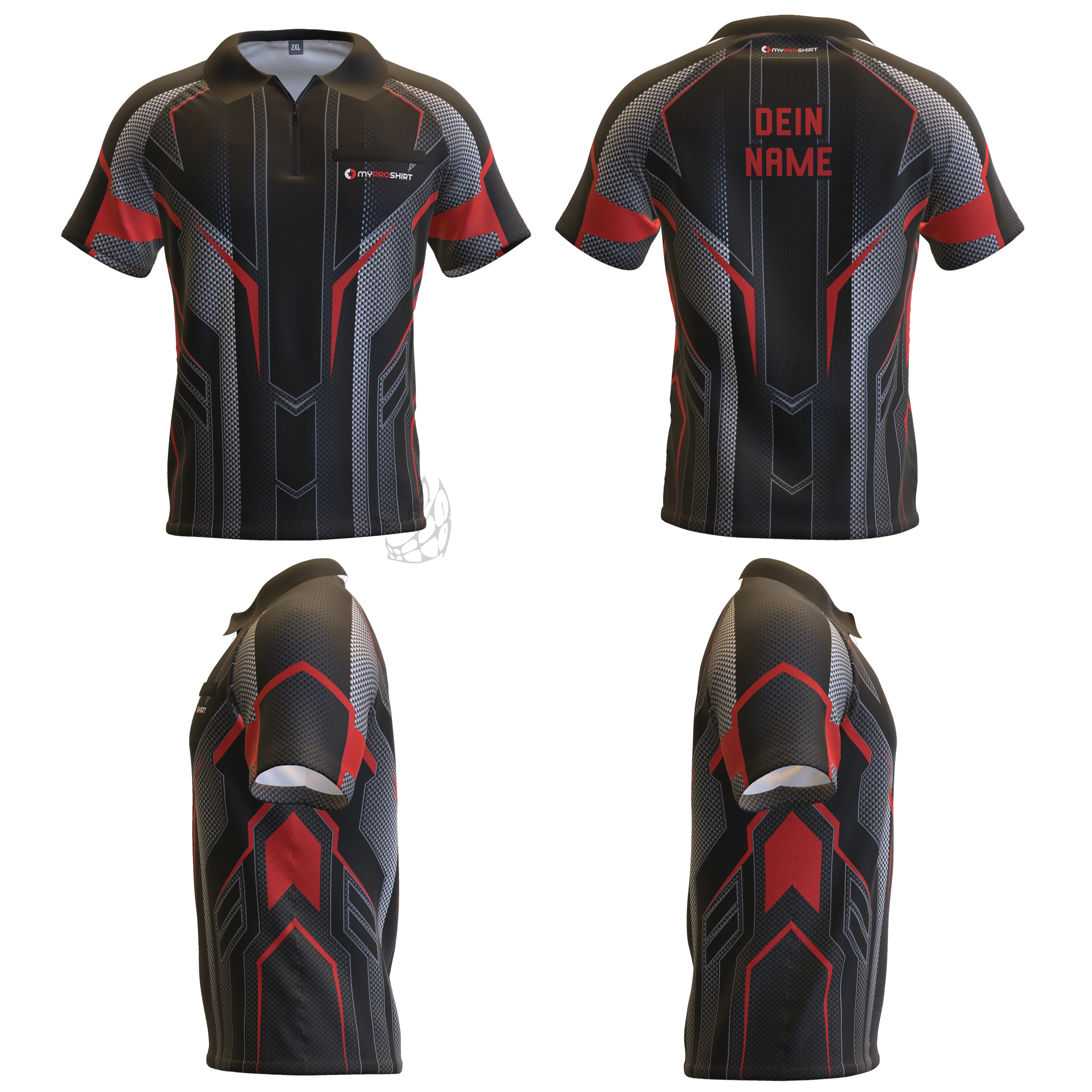 STR 8-Darts Shirt Rot personalisierbar