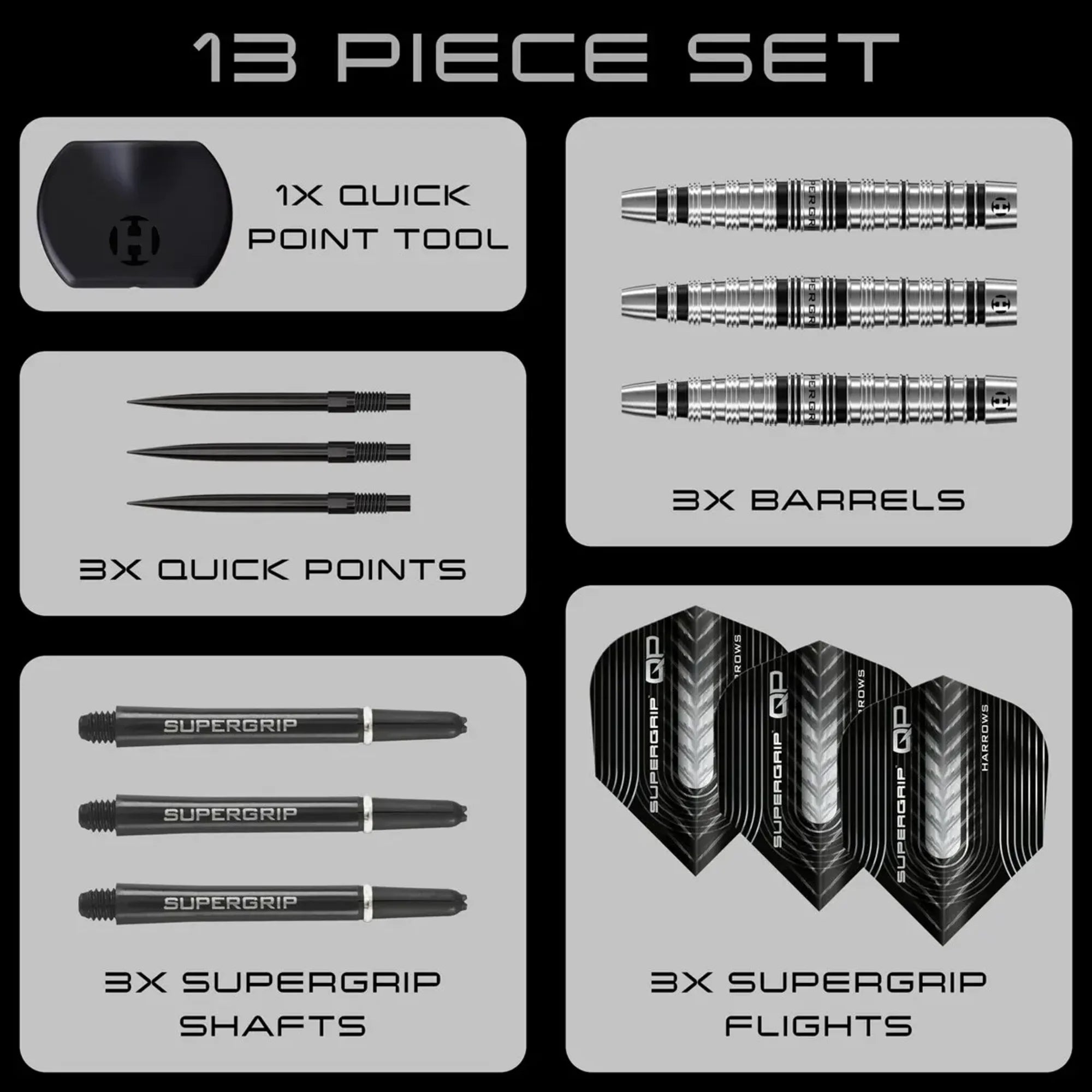 Harrows Supergrip Torpedo Steeldarts QP 22-24g