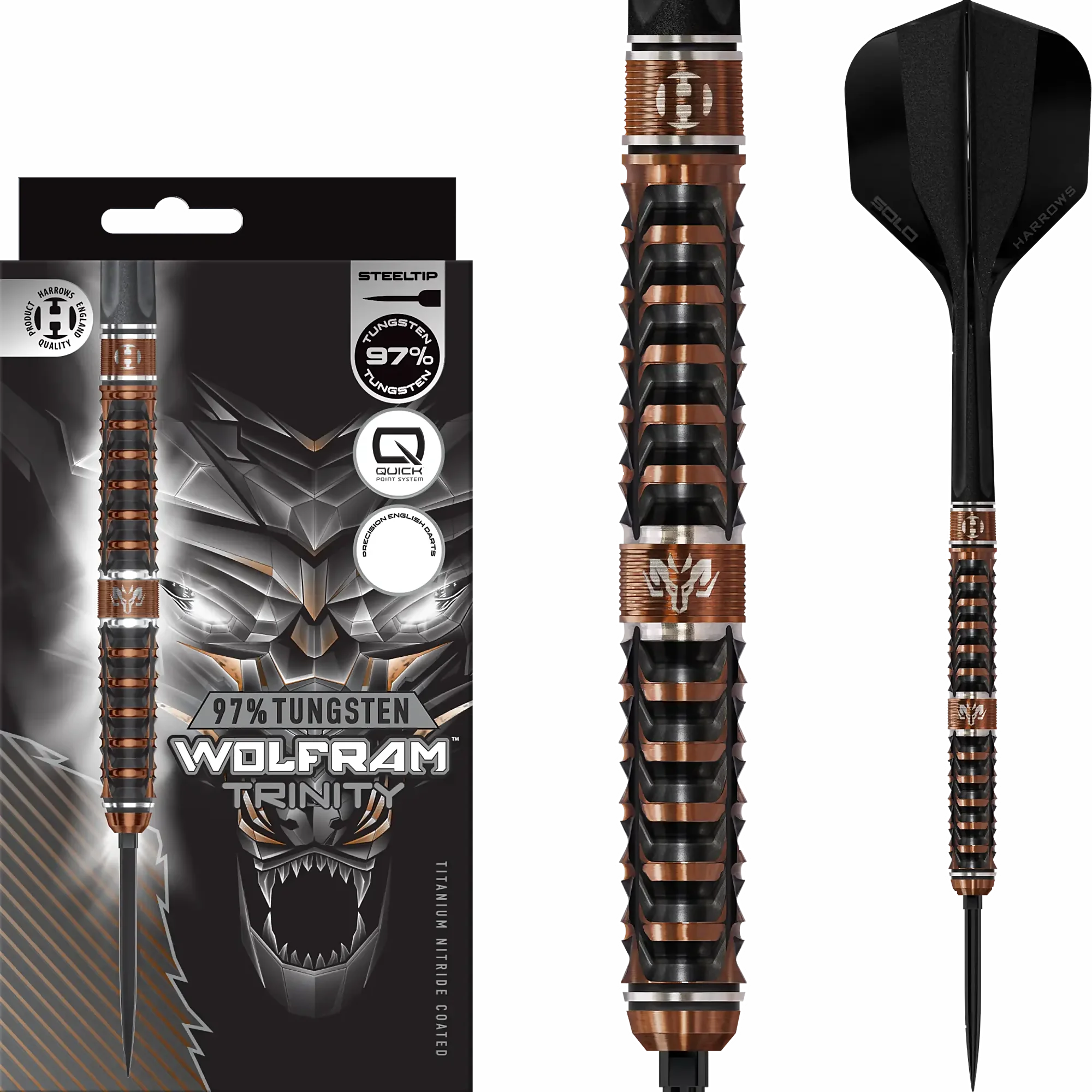 Harrows Wolfram TRINITY Steeldarts QP 22-24g