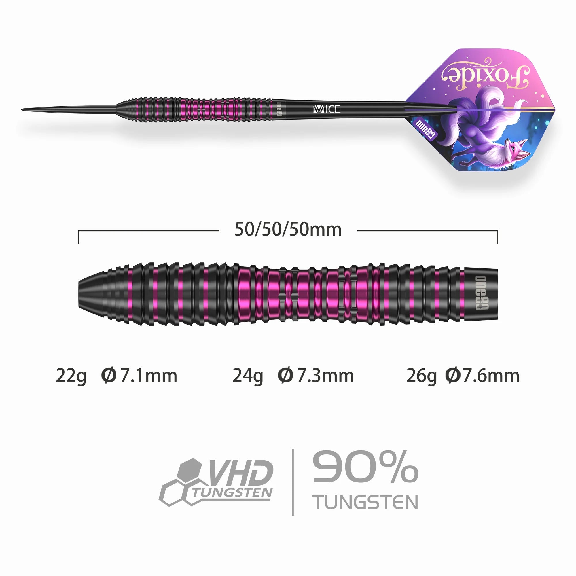 One80 Foxide F3 Steeldarts 22-24g