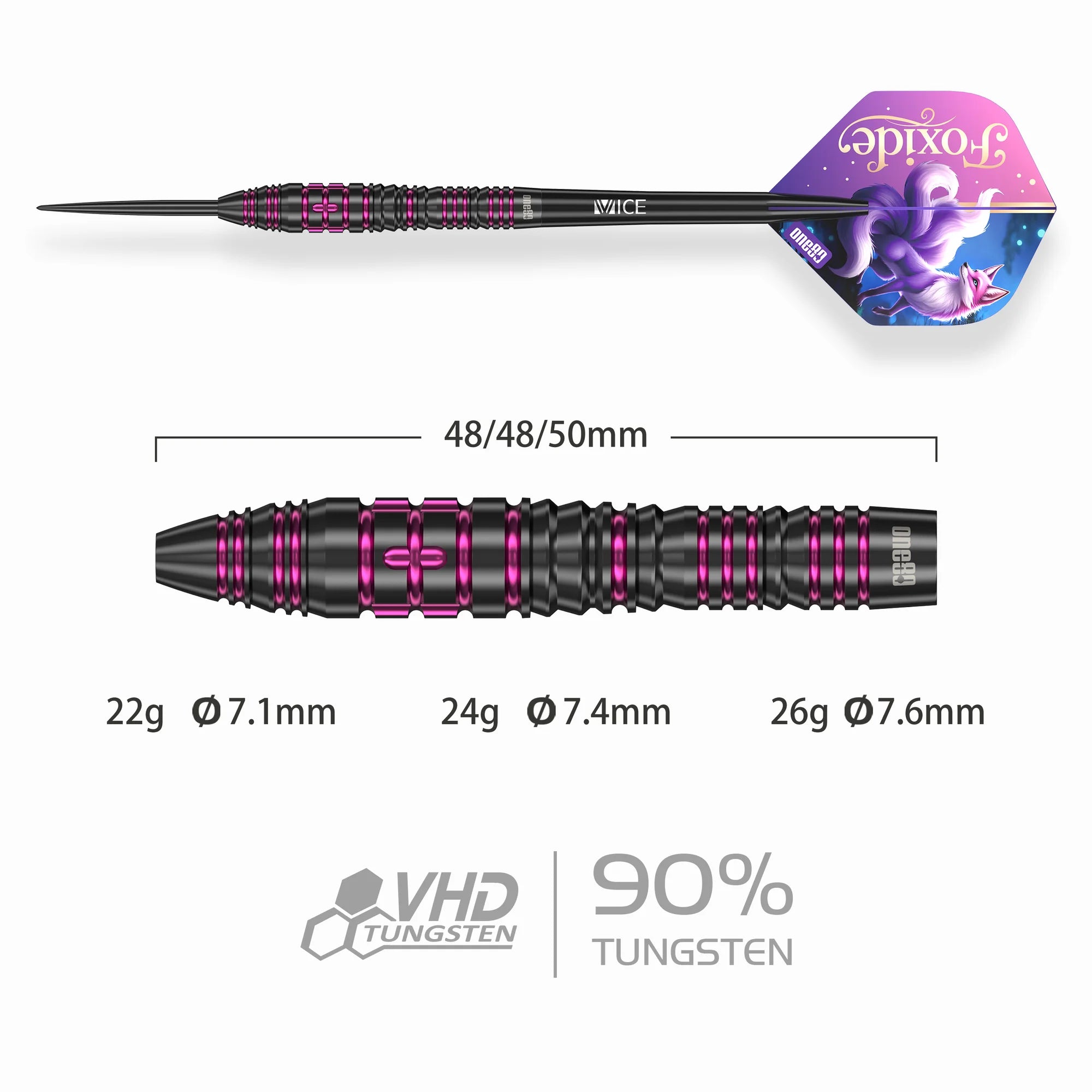 One80 Foxide F4 Steeldarts 22-24g