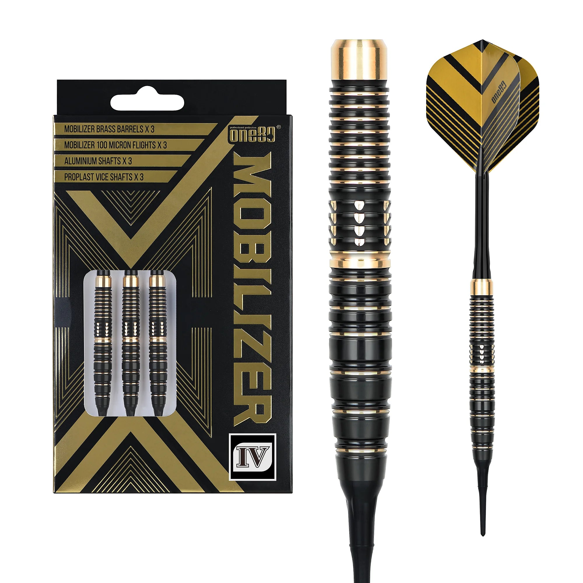 One80 Mobilizer 4 Softdarts Brass 20g