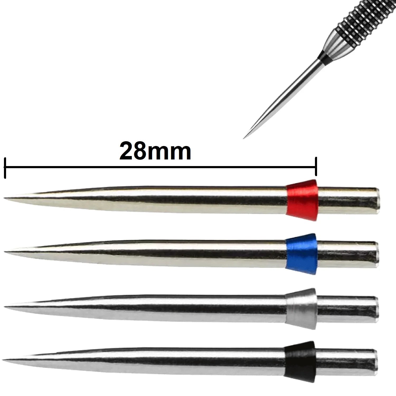 Red Dragon Trident Silver Steel Dart Spitzen