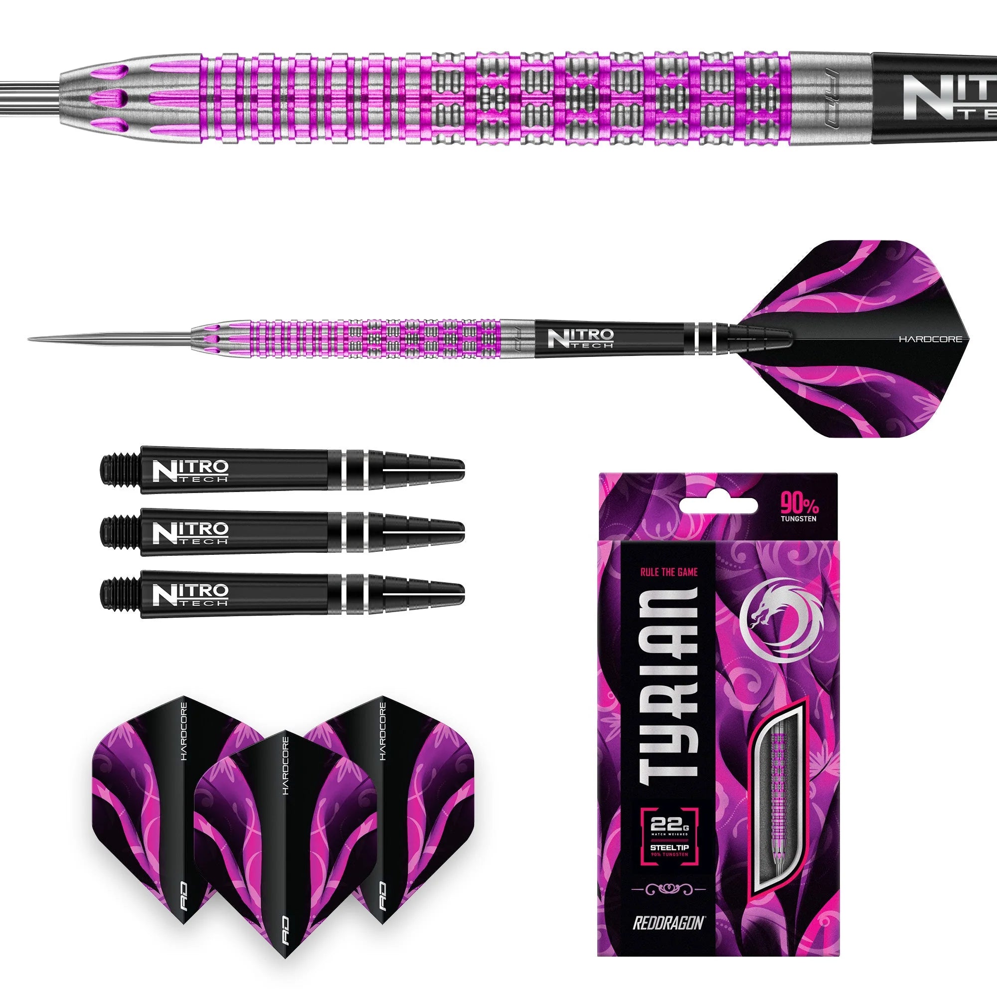 Red Dragon Tyrian Steeldarts 22-24g