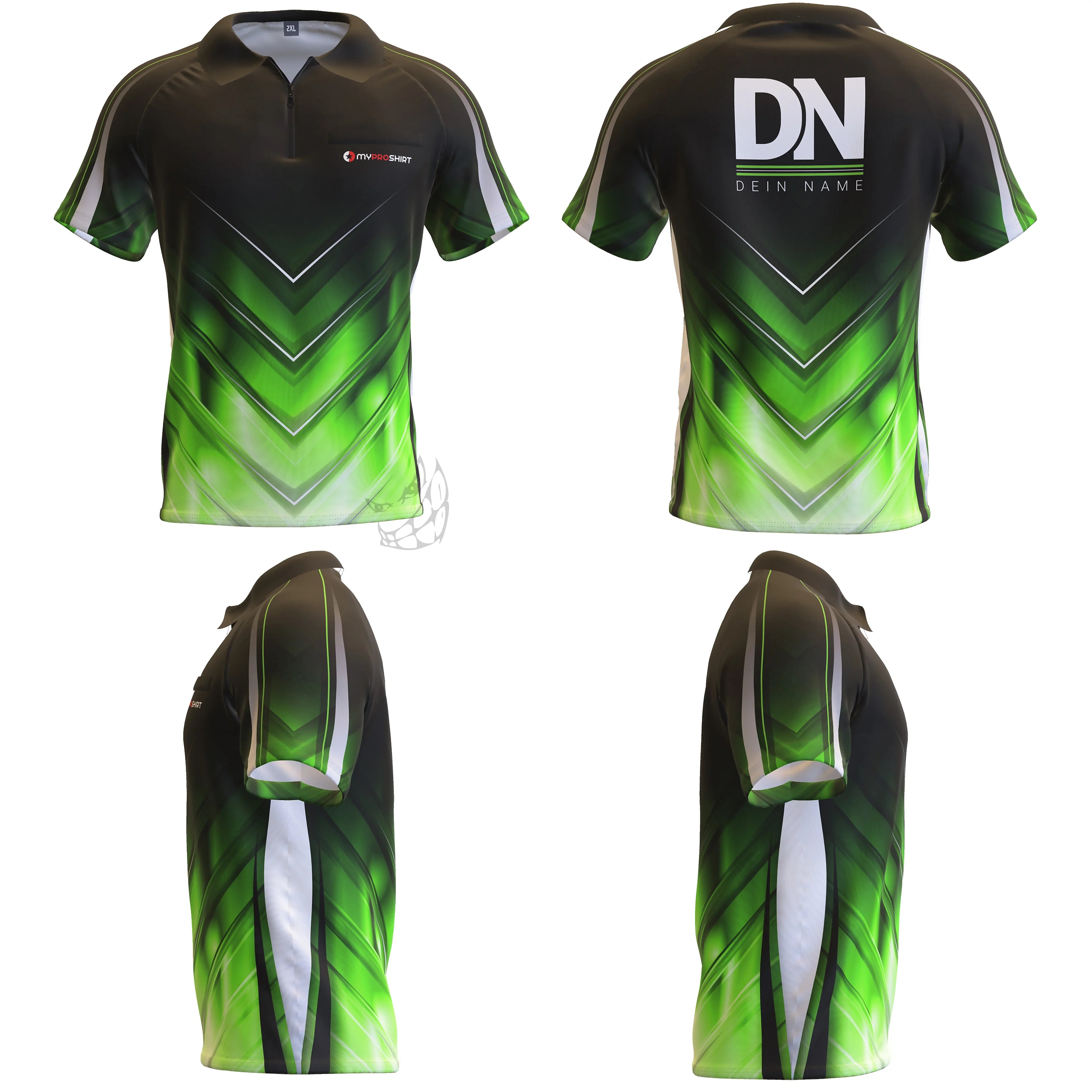 Fast Forward Darts Shirt Grün personalisierbar