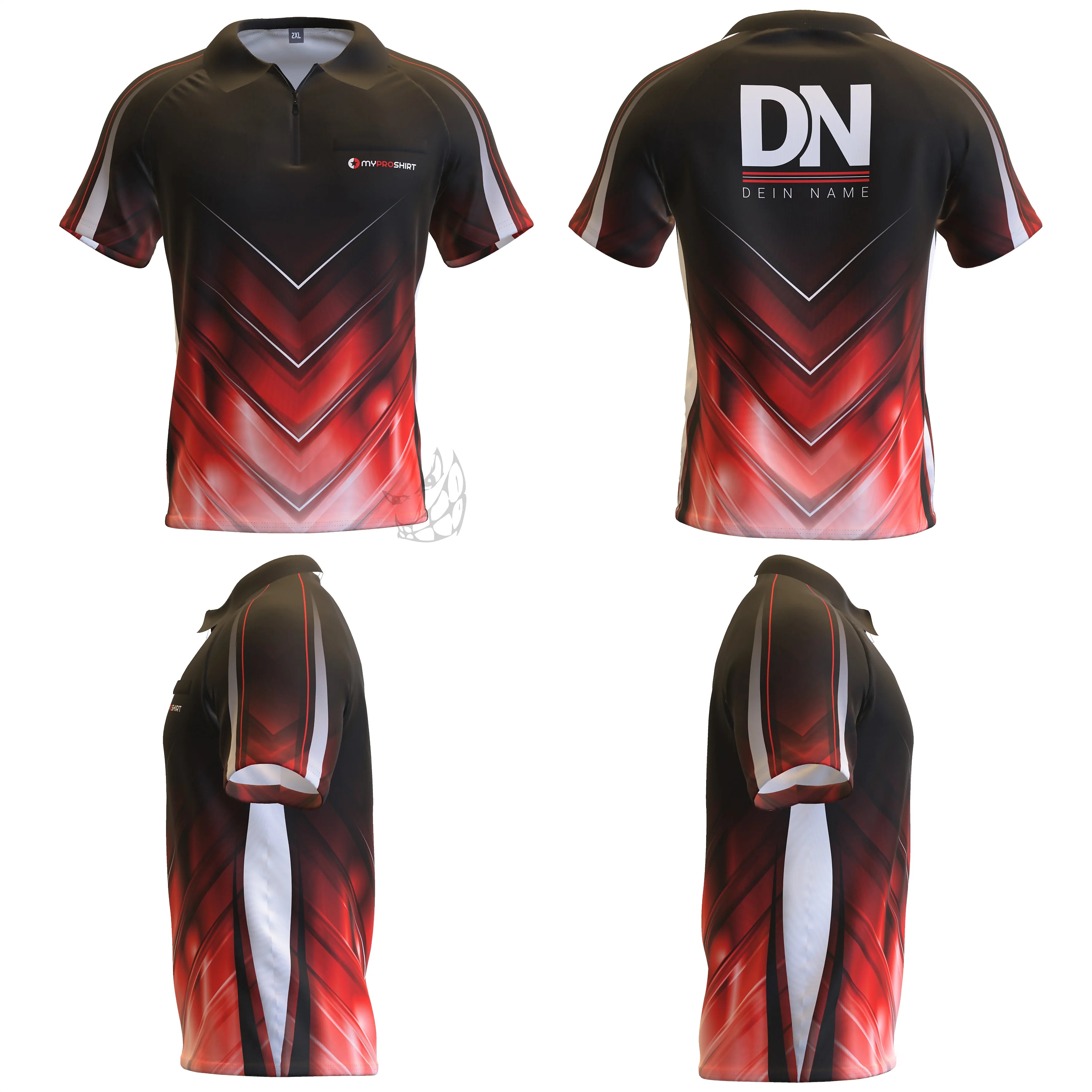 Fast Forward Darts Shirt Rot personalisierbar