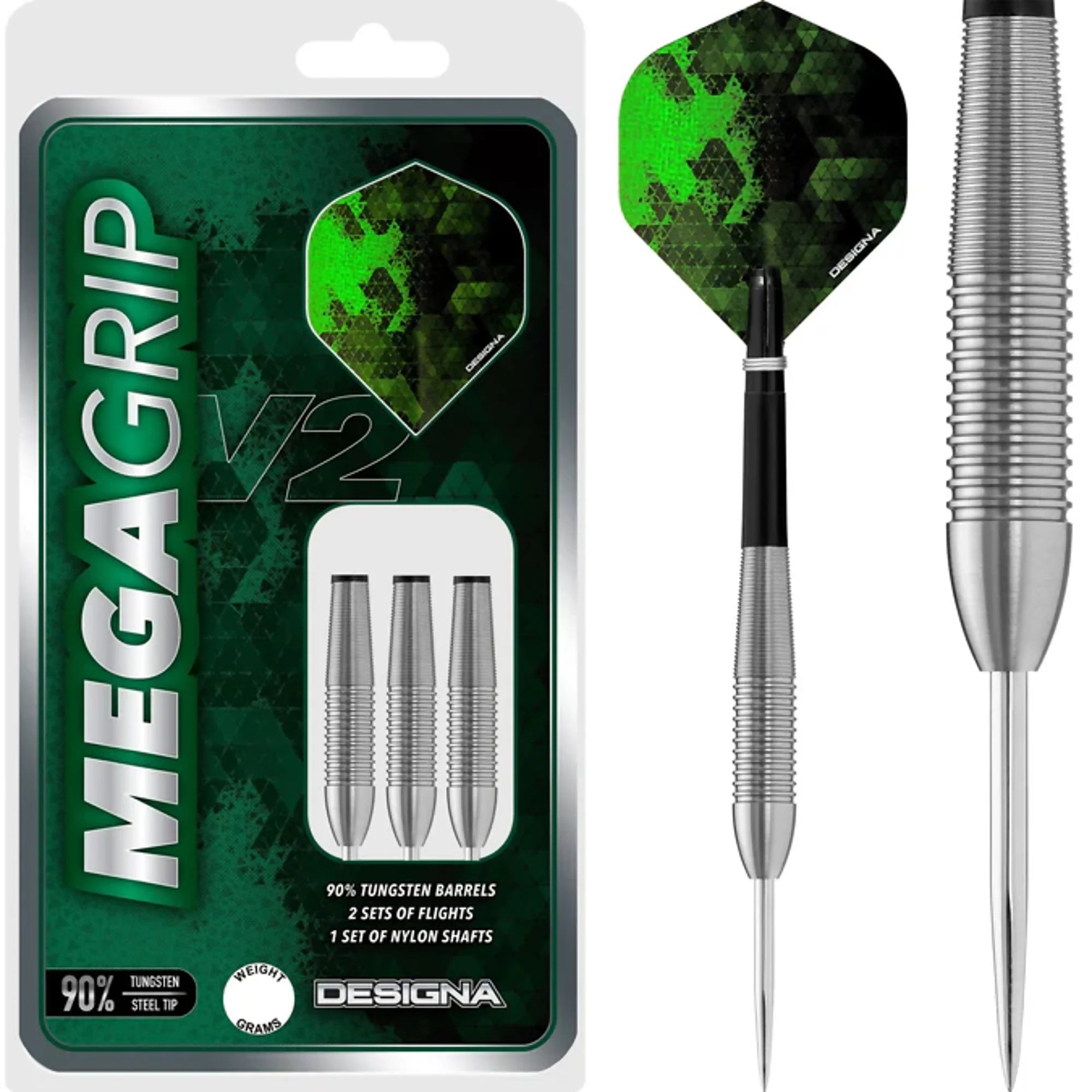 Designa Mega Grip V2 Steeldarts 23g