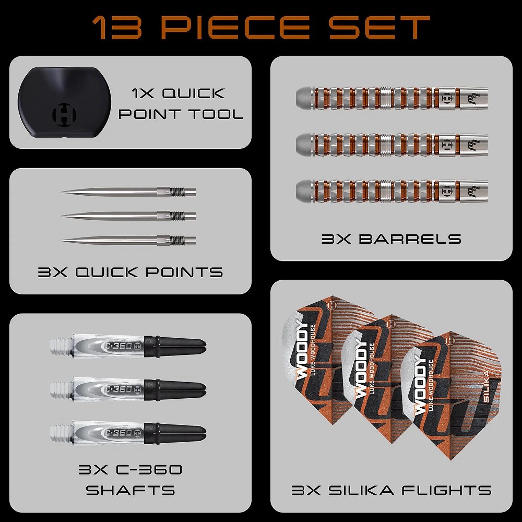 Harrows Luke Woodhouse S3 Steeldarts QP 23g