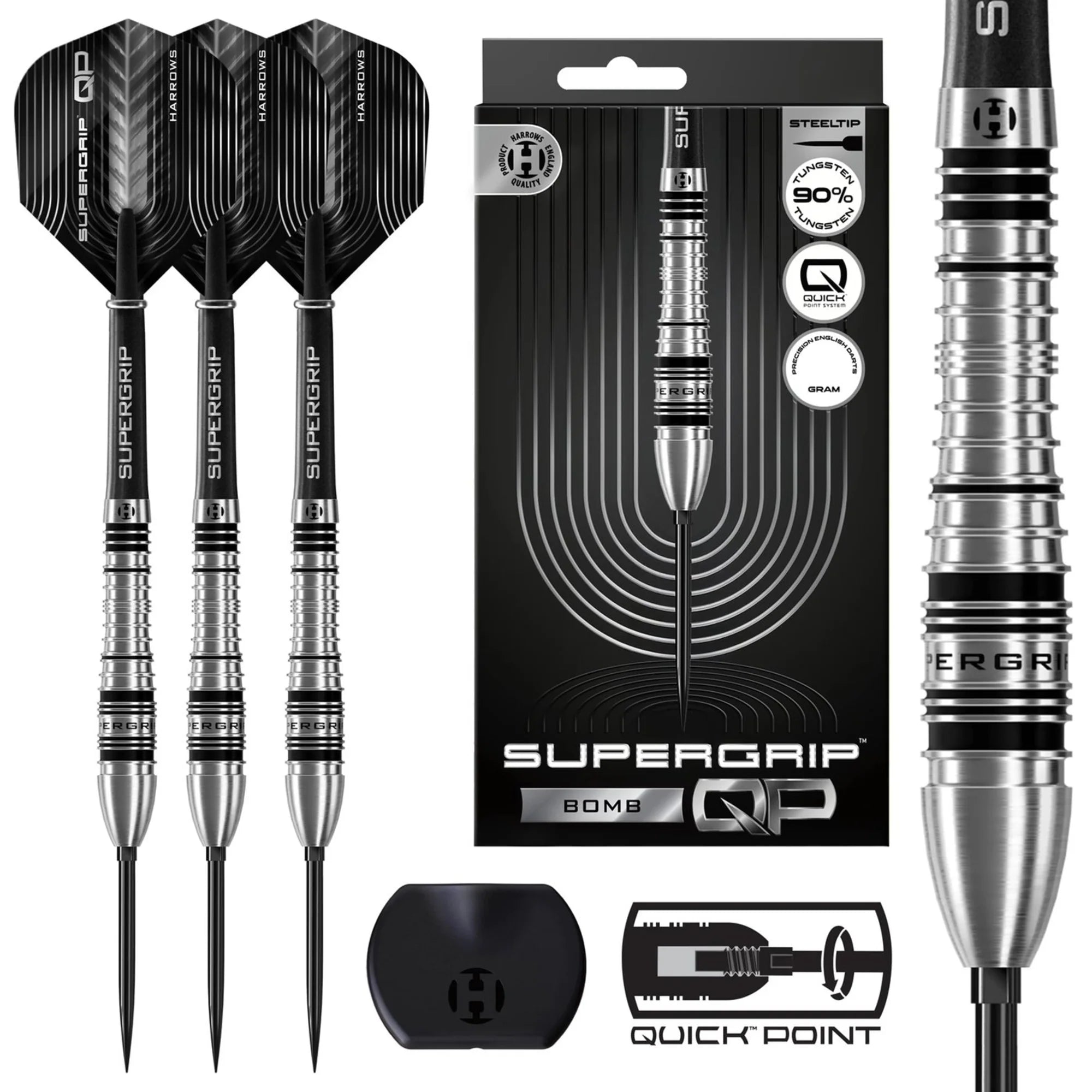 Harrows Supergrip Bomb Steeldarts QP 23-25g