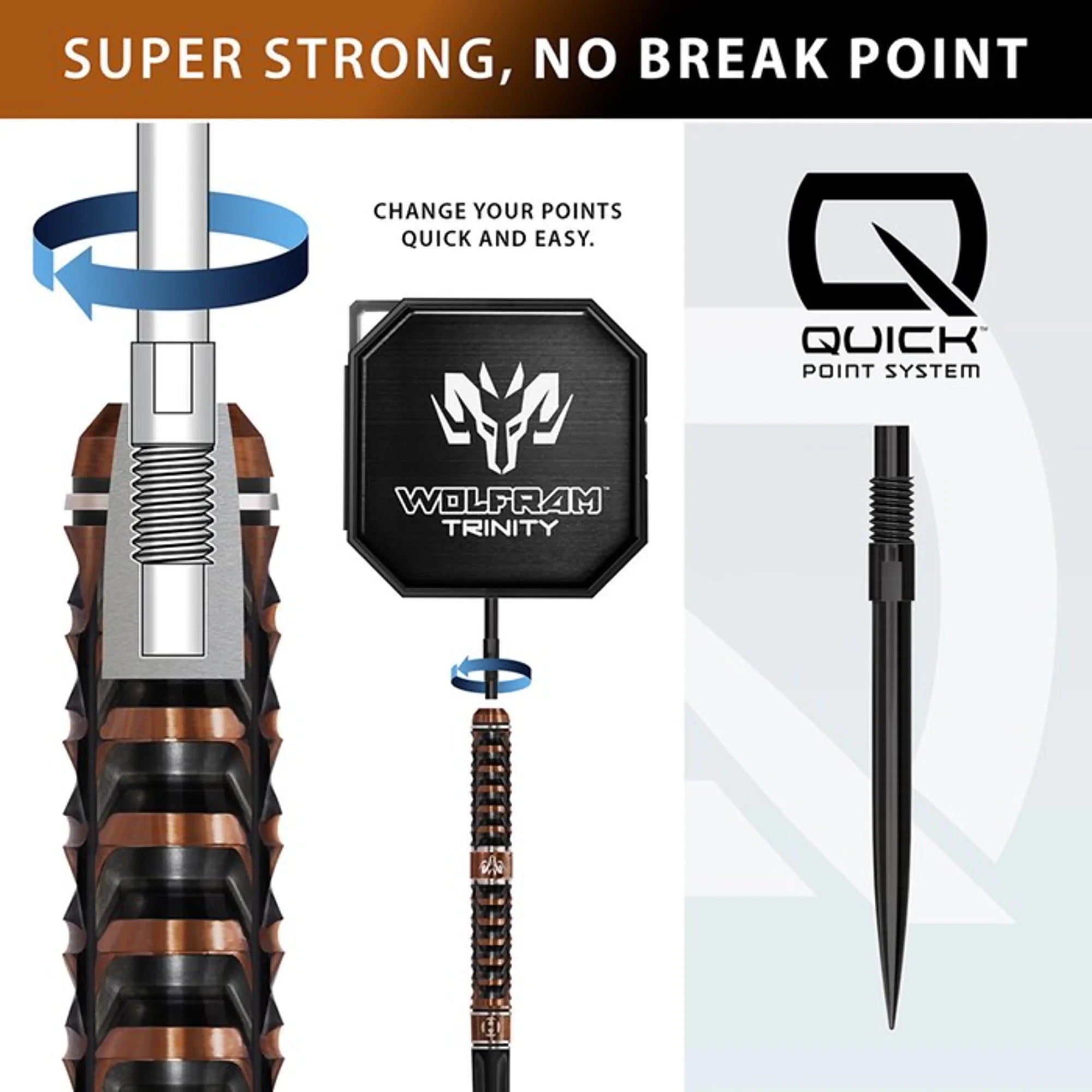 Harrows Wolfram TRINITY Steeldarts QP 22-24g