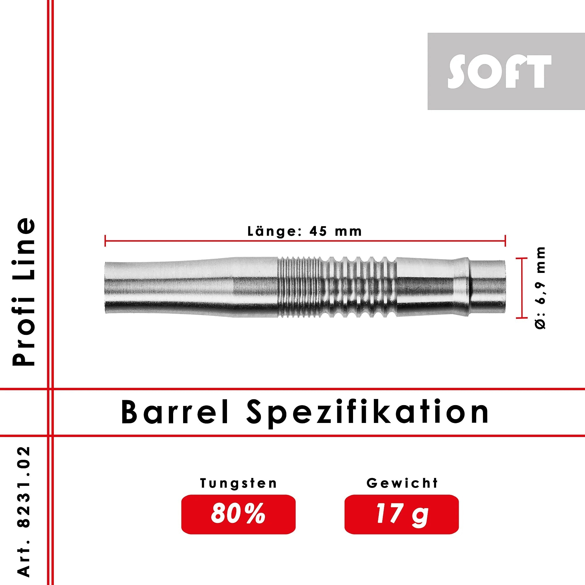 Karella Softdarts Barrel Profi Line PLS-02 17g