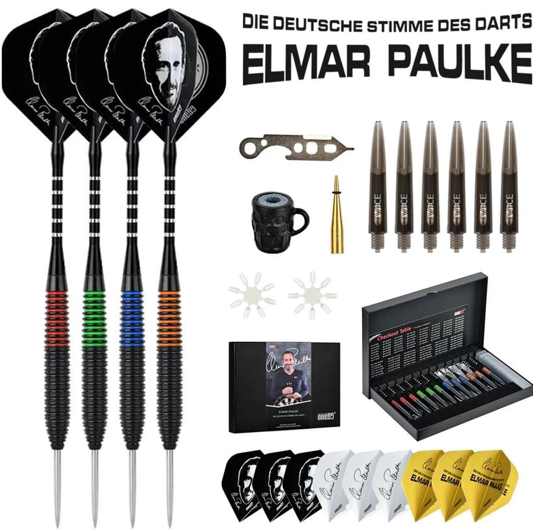 One80 Elmar Paulke Steeldarts Set Brass 18g