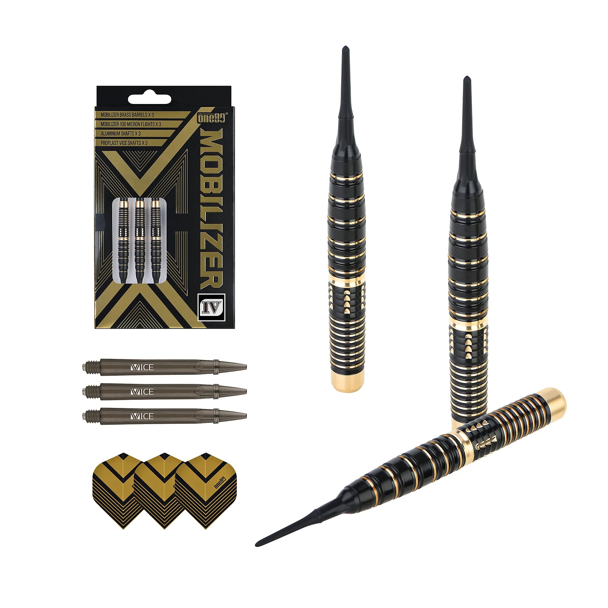 One80 Mobilizer 4 Softdarts Brass 20g
