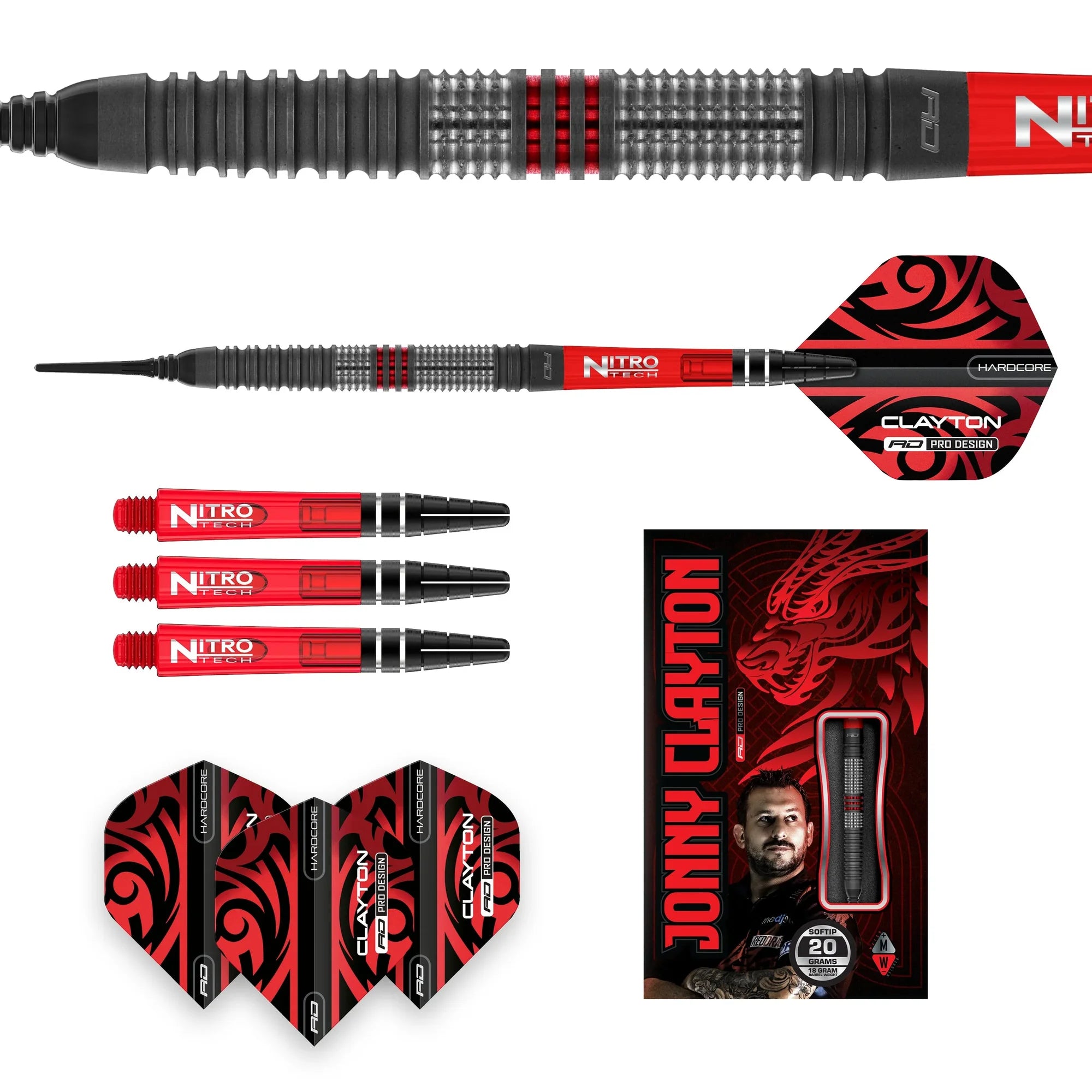 Red Dragon Jonny Clayton HIRAETH Softdarts 20g