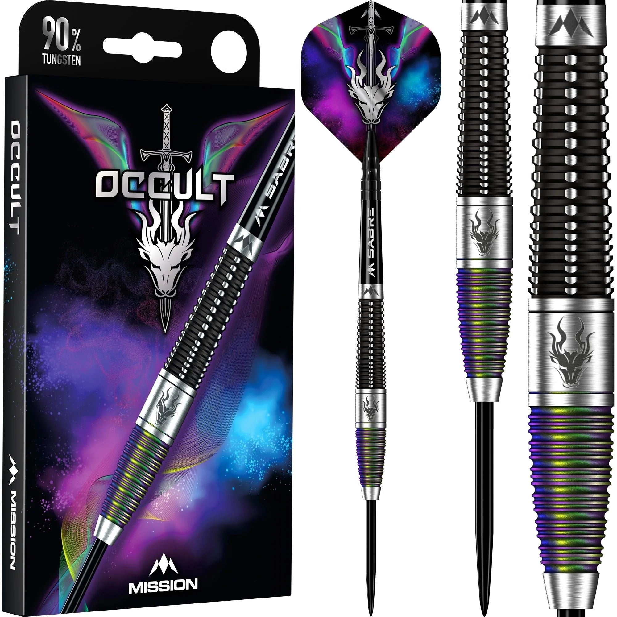 Mission Occult Black & Coral Steeldarts 23g