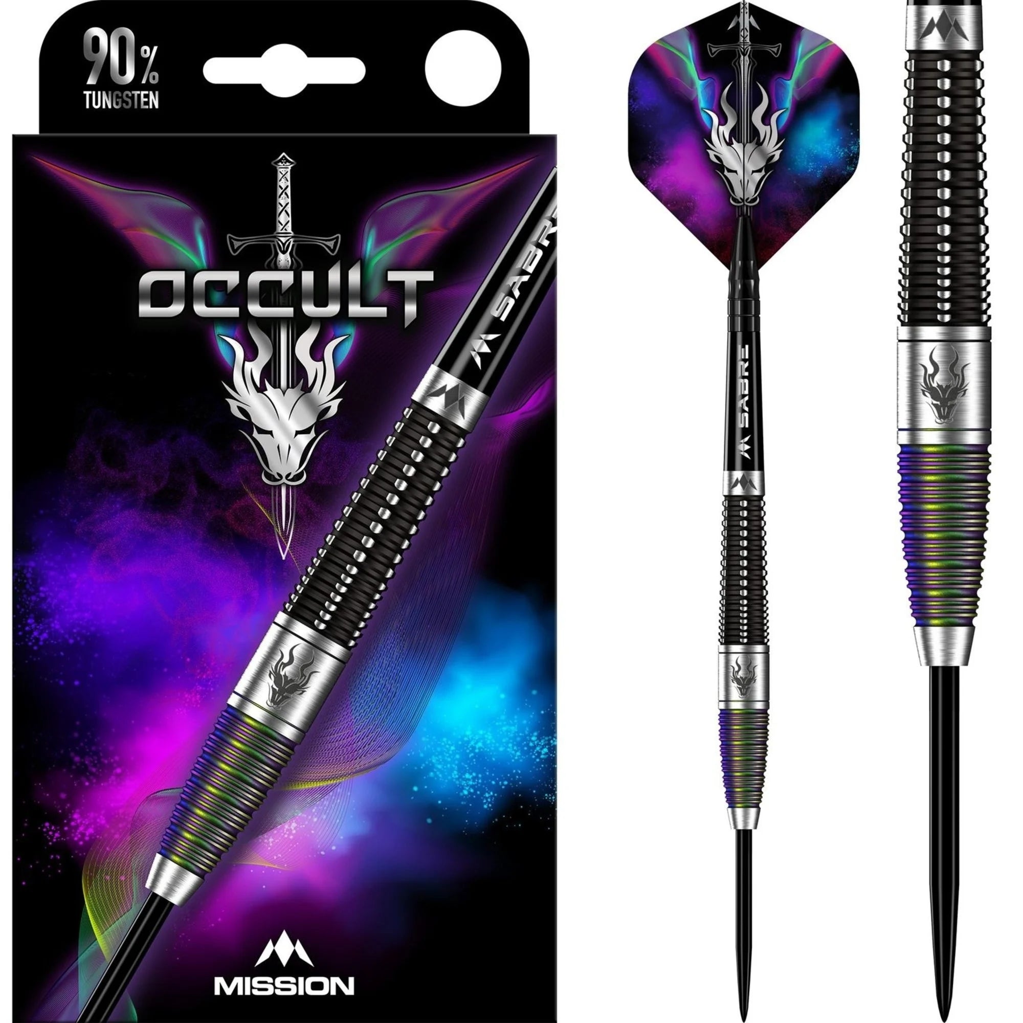 Mission Occult Black & Coral Steeldarts 23g