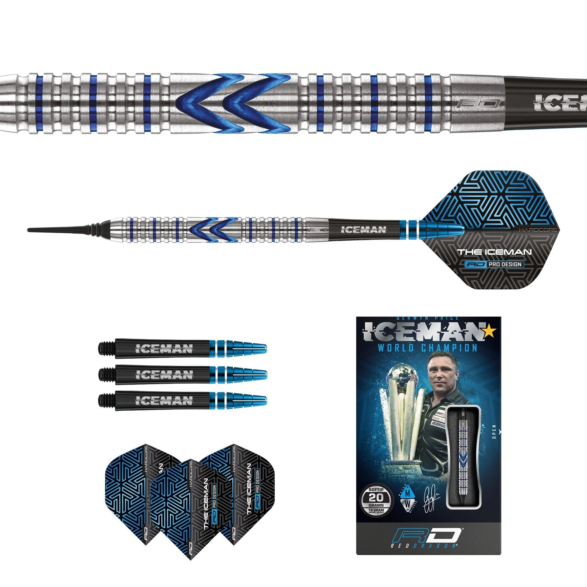 Red Dragon Gerwyn Price Midnight Softdarts 20g
